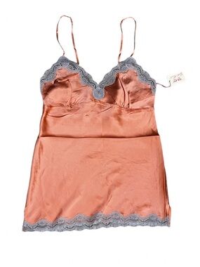 Title: Gold Hawk Coral Silk Lace Camisole Size L NWT